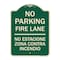 Signmission No Parking Fire Lane No Estacione Zona Contra Incendio Heavy-Gauge Alum, 24" x 18", G-1824-23727 A-DES-G-1824-23727 - alternate 1